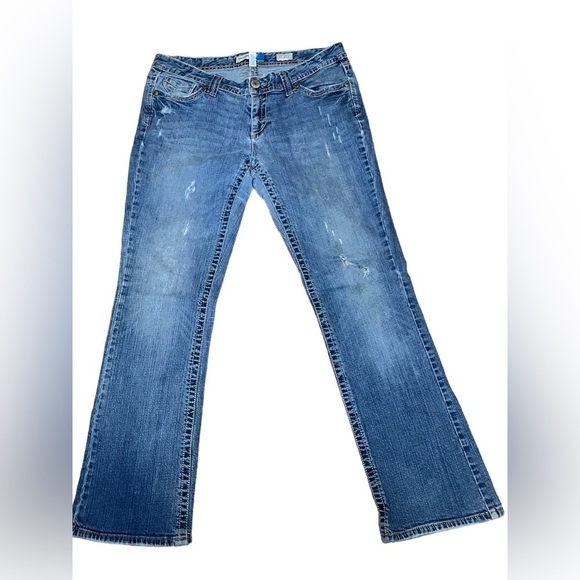 Aeropostale, Chelsea Bootcut, Curvy, Size 13/14, Juniors, Distressed - Picture 1 of 6